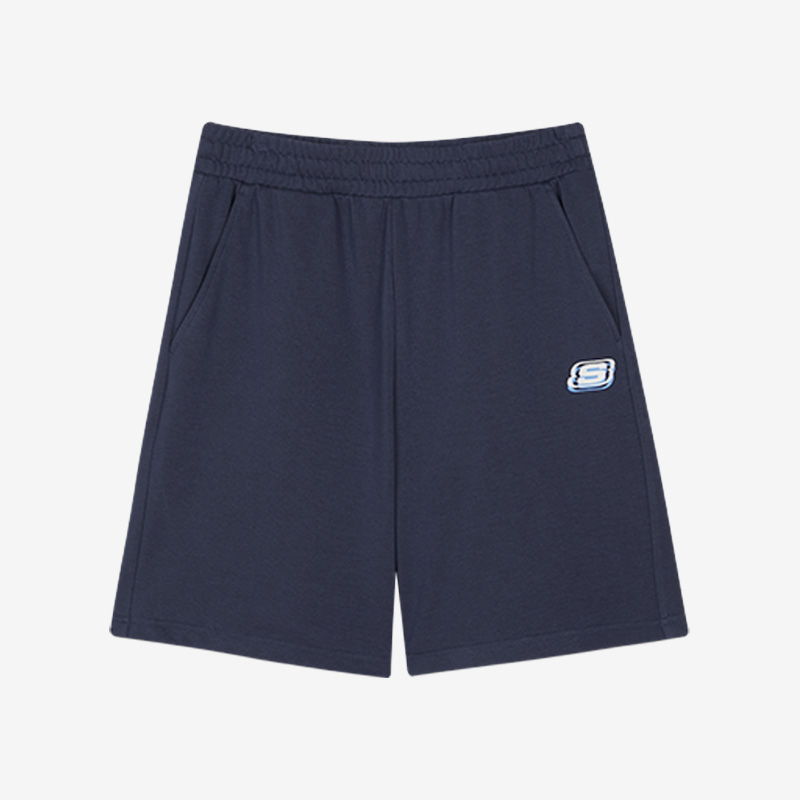 Skechers/斯凯奇正品新款男子运动透气休闲松紧针织短裤