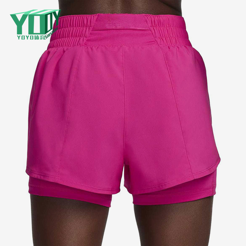 Nike/耐克正品2025女士运动二合一梭织印花跑步短裤DX6013-615