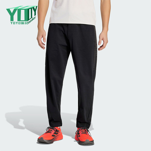 Adidas/阿迪达斯正品奥迪F1车队男士休闲弹力条纹运动长裤KE9075