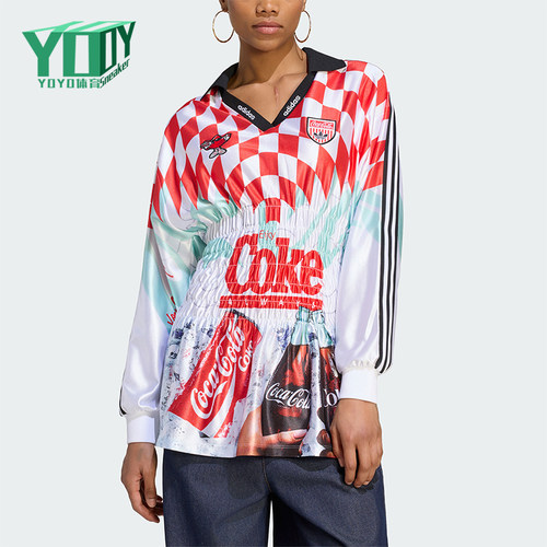 Adidas/阿迪达斯正品三叶草女士印花时尚运动长袖T恤KY7547