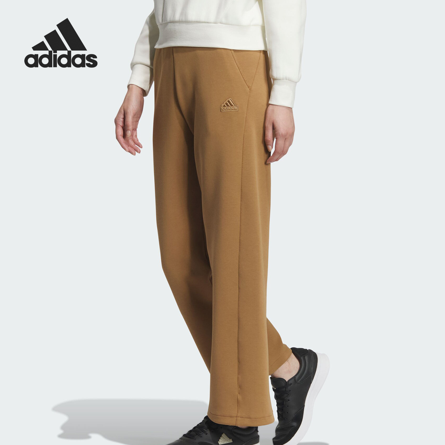 阿迪达斯女士复古宽松户外长裤