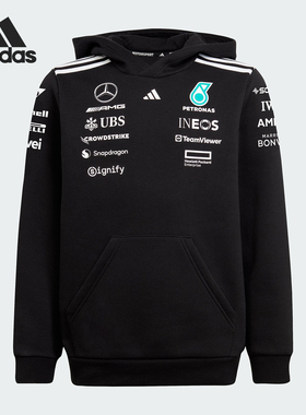 Adidas/阿迪达斯正品2025新款大童宽松户外连帽卫衣JX0683