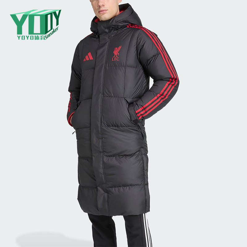 Adidas/阿迪达斯正品冬季男士长款利物浦足球运动羽绒服JW0966