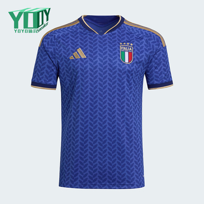 Adidas/阿迪达斯正品意大利队男士训练修身运动透气足球T恤JL6937