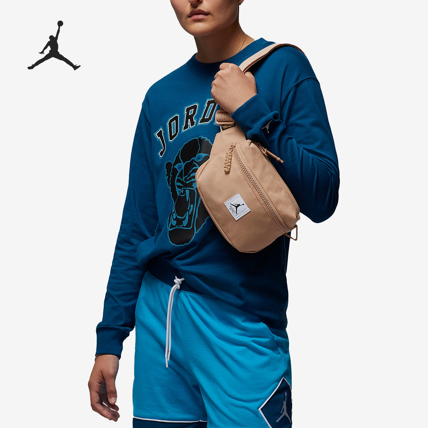 Nike/耐克正品JORDAN男女同款休闲简约时尚腰包FV2901-200