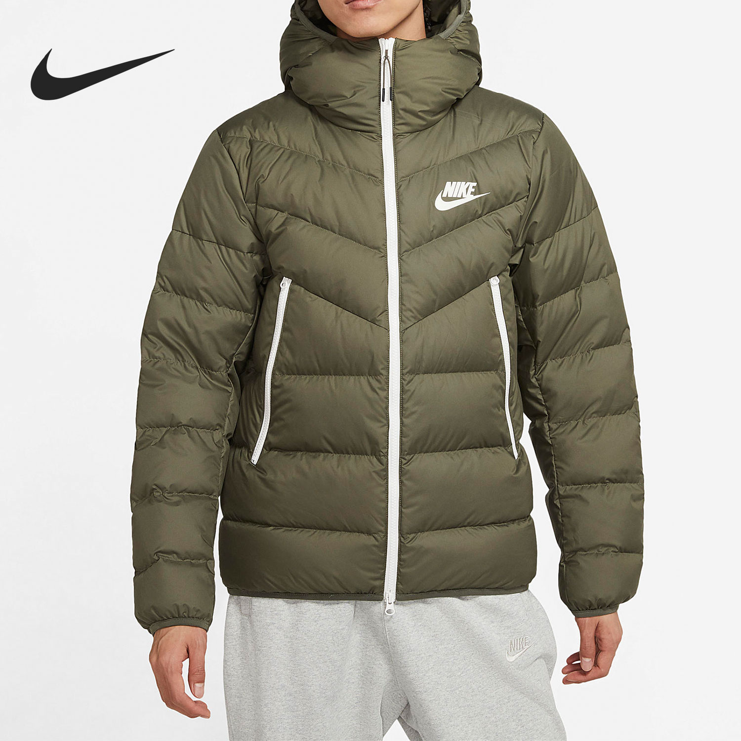 耐克男子连帽运动羽绒服