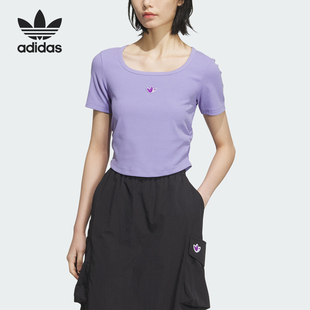 短袖 Adidas 简约修身 三叶草女士时尚 T恤JM2708 阿迪达斯正品