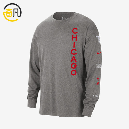 Nike/耐克正品男士字母图案印花经典运动简约长袖T恤FN1099-063
