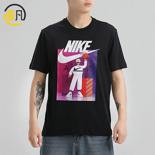 Nike/耐克正品Sportswear新款男黑色亲肤经典短袖T恤CW0411-010