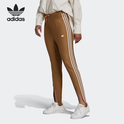 阿迪达斯女士运动简约踩脚长裤