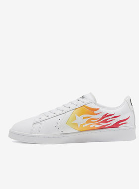 Converse匡威 Pro Leather白色火焰皮质男女低帮休闲板鞋 167935C