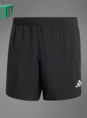 Adidas/阿迪达斯正品RunItSHORTS新款男黑色经典跑步短裤IL7232