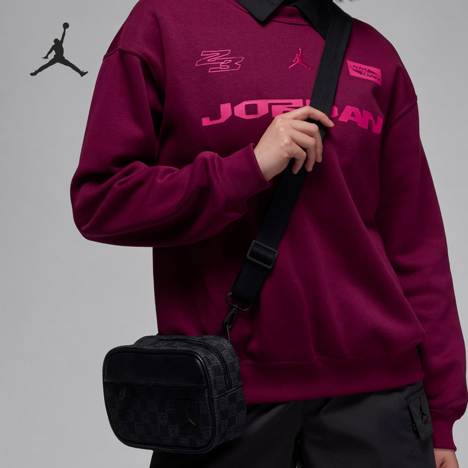 Nike/耐克正品JORDAN男女运动休闲轻便时尚斜跨包HQ7569-010