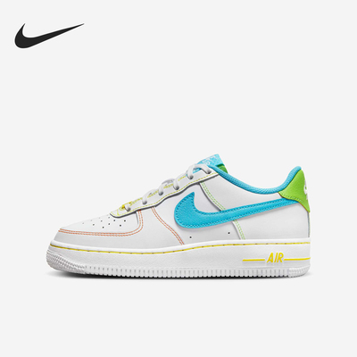 Nike/耐克正品Air Force 1 GS女子大童经典低帮板鞋FJ4614-100