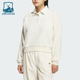 针织POLO衫 Adidas 宽松短款 三叶草女士时尚 KS5982 阿迪达斯正品