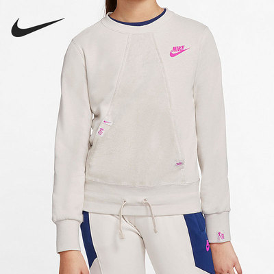 耐克春季大童运动休闲风长袖卫衣