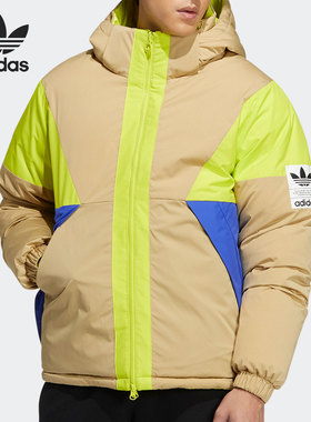 Adidas/阿迪达斯正品三叶草男子连帽双面穿运动羽绒服 H66016