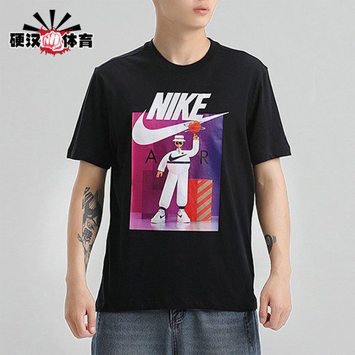 Nike/耐克正品Sportswear新款男黑色亲肤经典短袖T恤CW0411-010