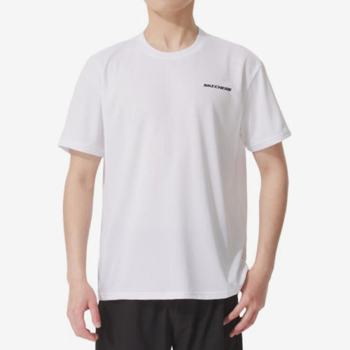 Skechers斯凯奇正品男士短袖透气圆领字母运动T恤P225U117-0019