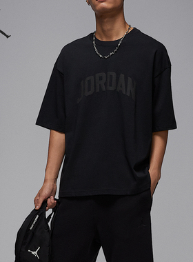 Nike/耐克正品JORDAN男士宽松针织透气运动短袖HQ8936-010