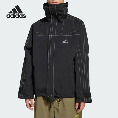 Adidas/阿迪达斯正品2025春季新款男士梭织条纹外套JD5419