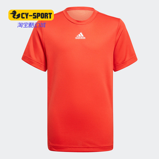 大童短袖 新款 圆领休闲男童运动T恤GM8482 阿迪达斯正品 Adidas