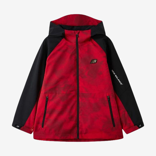 New Balance新百伦正品儿童防泼水加厚加绒连帽夹克7AG11033-RD