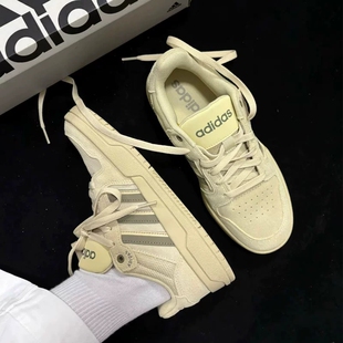 小麦色篮球鞋 阿迪达斯男女夏季 新款 复古低帮小白鞋 ENTRAP耐磨板鞋