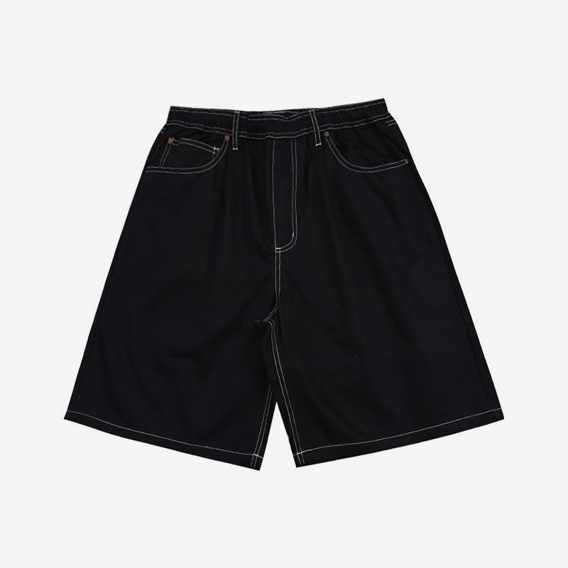 Converse/匡威正品新款男士宽松直筒运动牛仔短裤10025023-A01