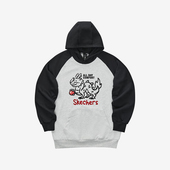 印花宽松透气长袖 Skechers 男士 2024新款 连帽卫衣 斯凯奇正品