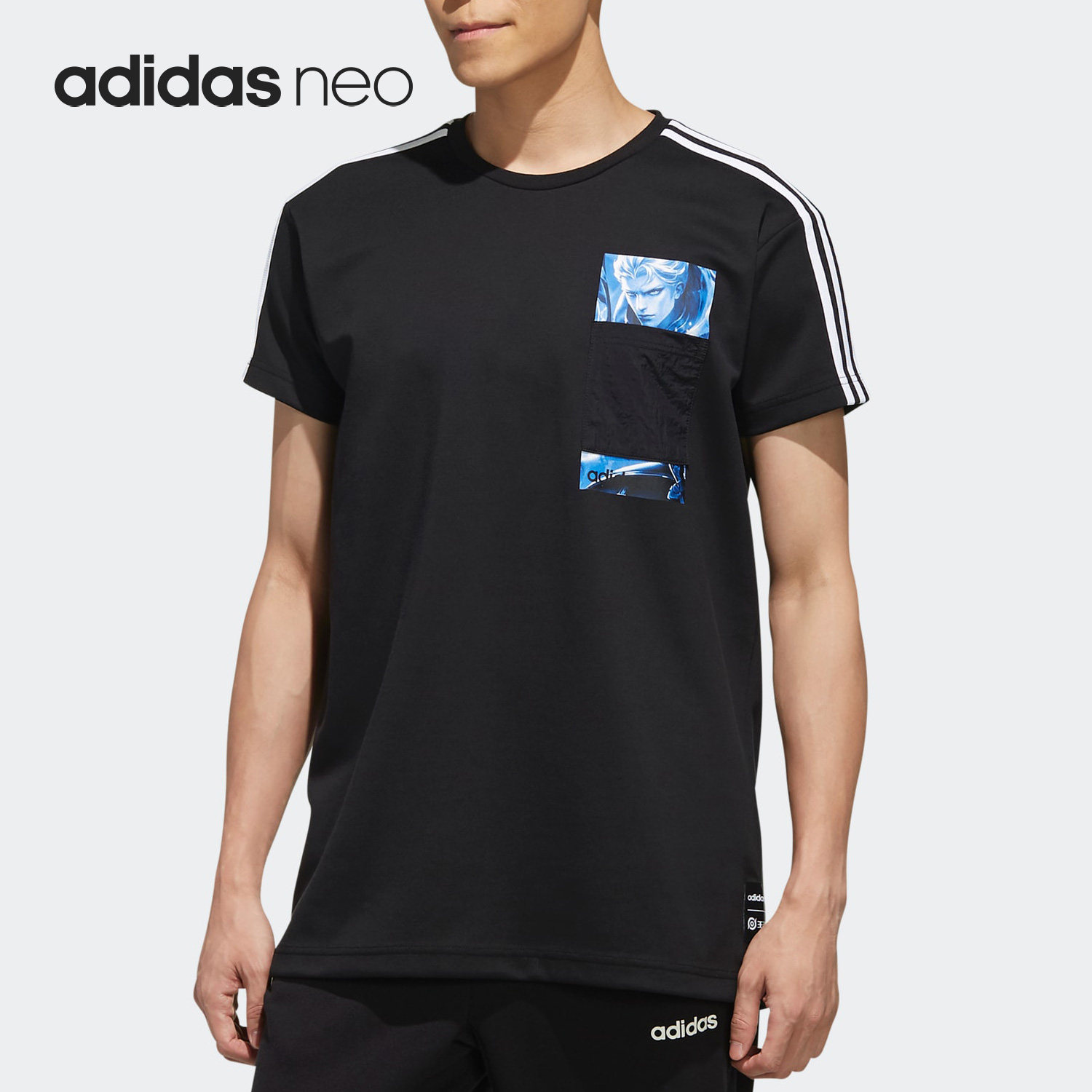 Adidas/阿迪达斯正品男士卡通动漫运动休闲短袖T恤 FR7982
