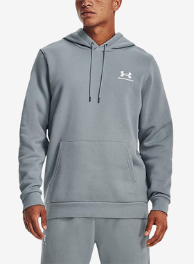 UA安德玛正品春季男子简约百搭宽松休闲运动针织连帽卫衣1373880