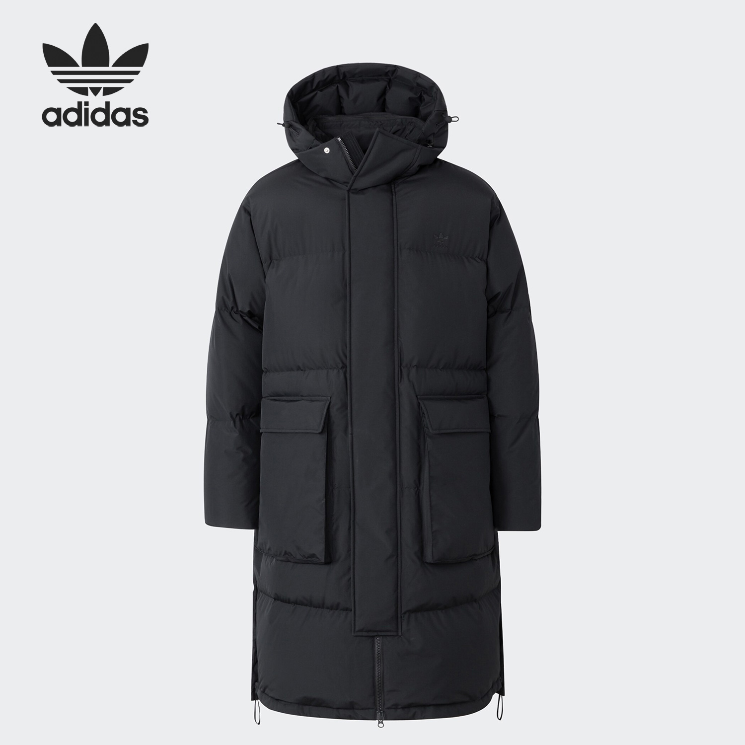 Adidas/阿迪达斯正品三叶草冬季男子保暖中长款羽绒服HS7291