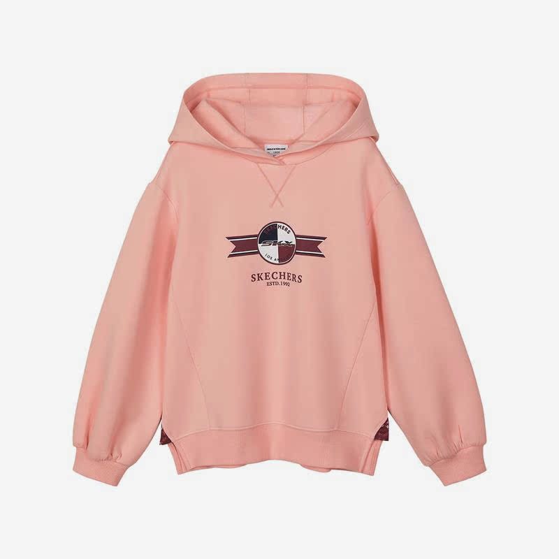 Skechers/斯凯奇正品夏季新款女童休闲透气卫衣 L321G040