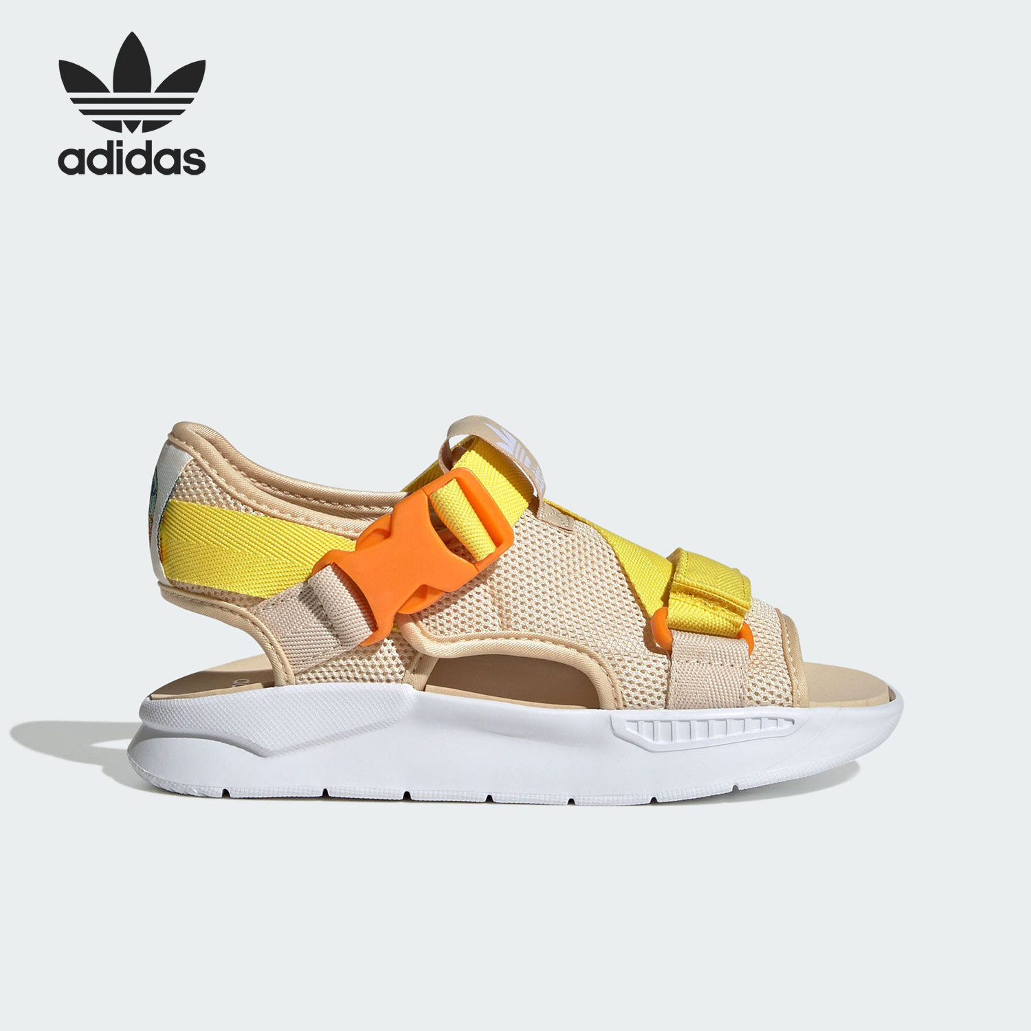 Adidas/阿迪达斯正品三叶草小童耐磨轻便透气露趾凉鞋ID7482