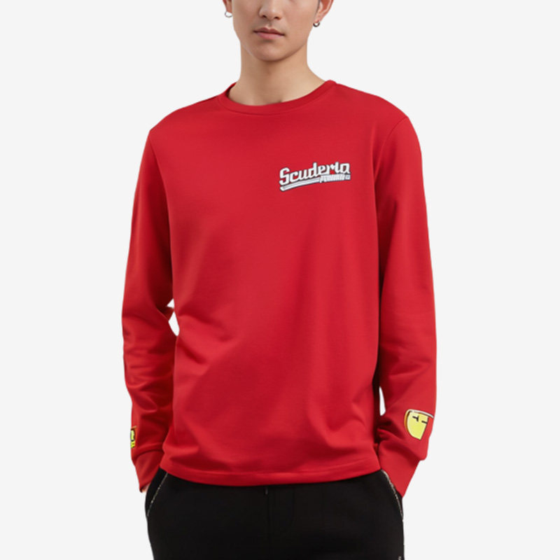 Puma/彪马正品男士圆领图案印花常规套头长袖卫衣538170-02