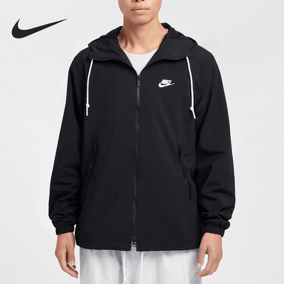 Nike/耐克正品新款男士针织刺绣户外运动宽松外套FB7398-010