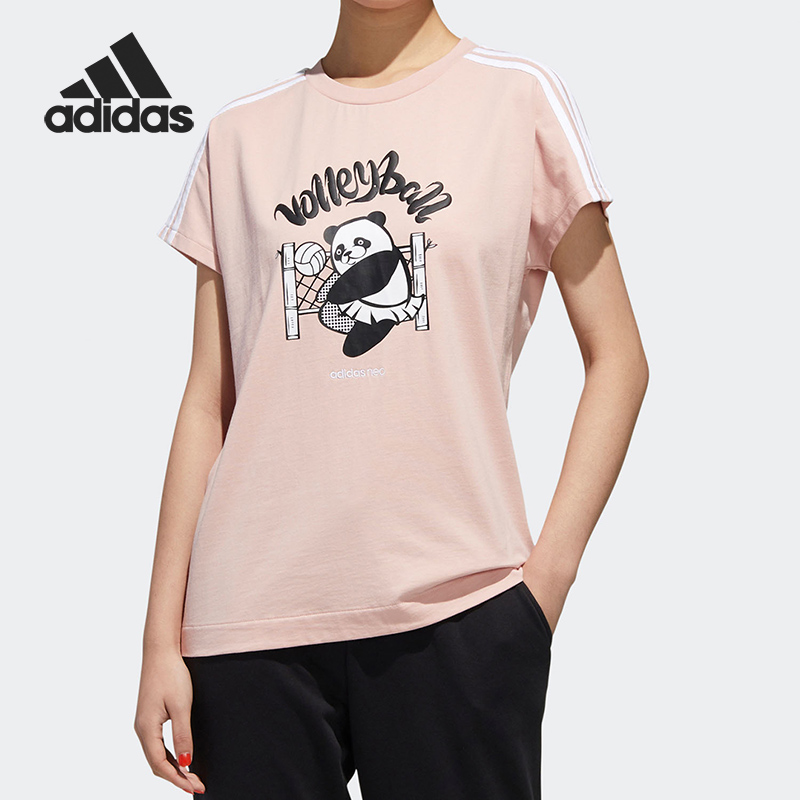 Adidas/阿迪达斯正品 Neo W PNDA TEE 1 女子休闲T恤 GK1562