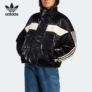 Adidas/阿迪达斯正品三叶草新款女士亮面防风保暖棉服IA3919