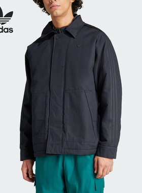 Adidas/阿迪达斯正品三叶草男士运动休闲宽松翻领外套IR7736