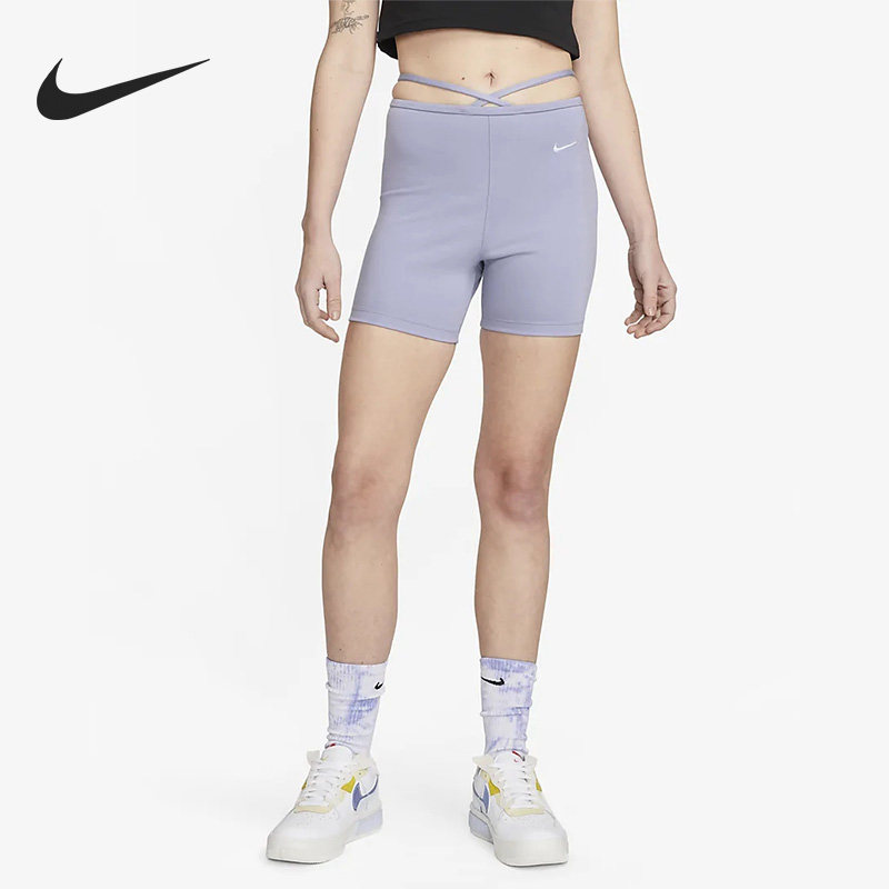 Nike/耐克 正品夏季女子紧身高腰骑行运动健身短裤DV7929-519