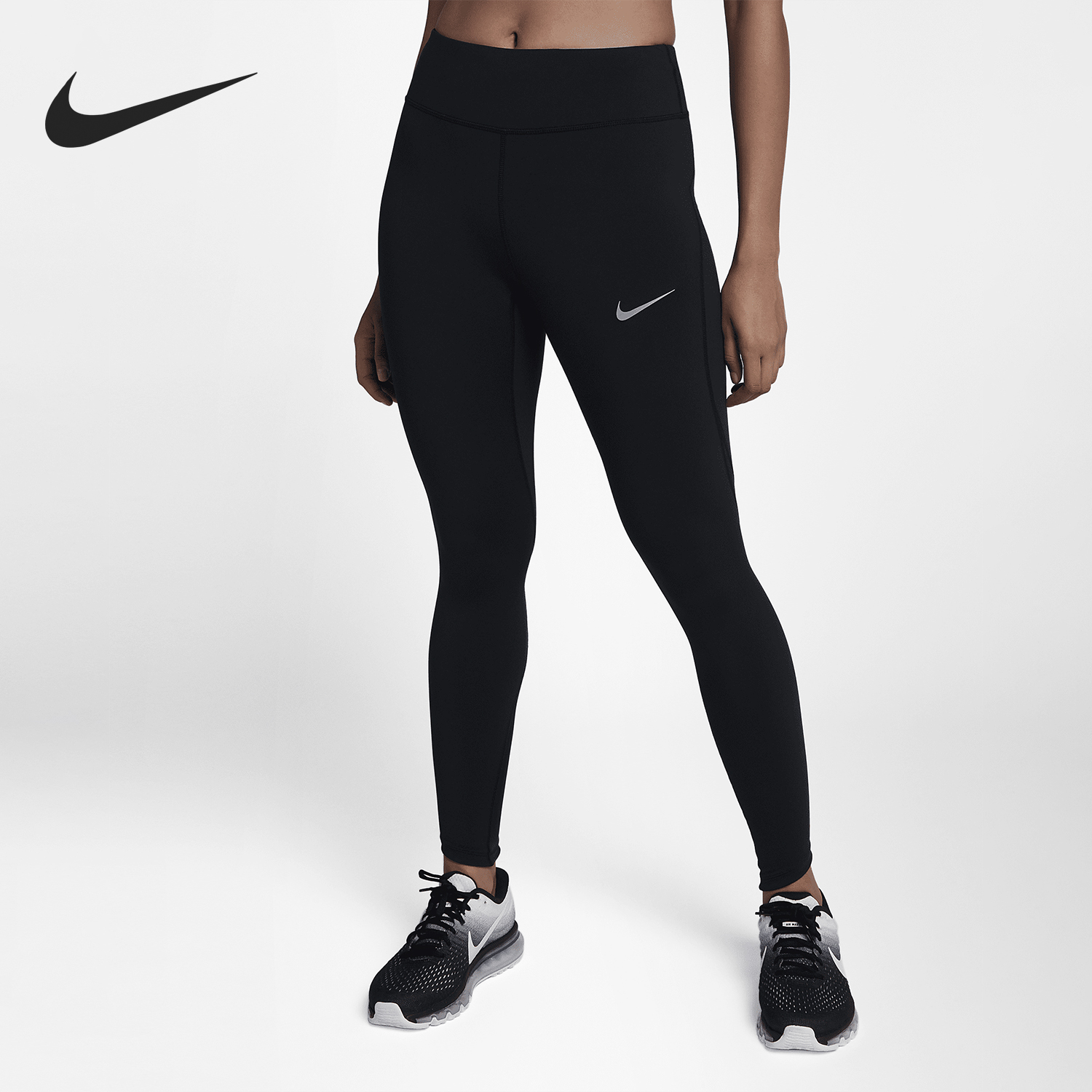 Nike/耐克正品2025女士耐穿松紧腰紧身透气跑步长裤890306-010