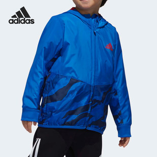 小童运动连帽拉链夹克外套DM7080 新款 Adidas 阿迪达斯正品