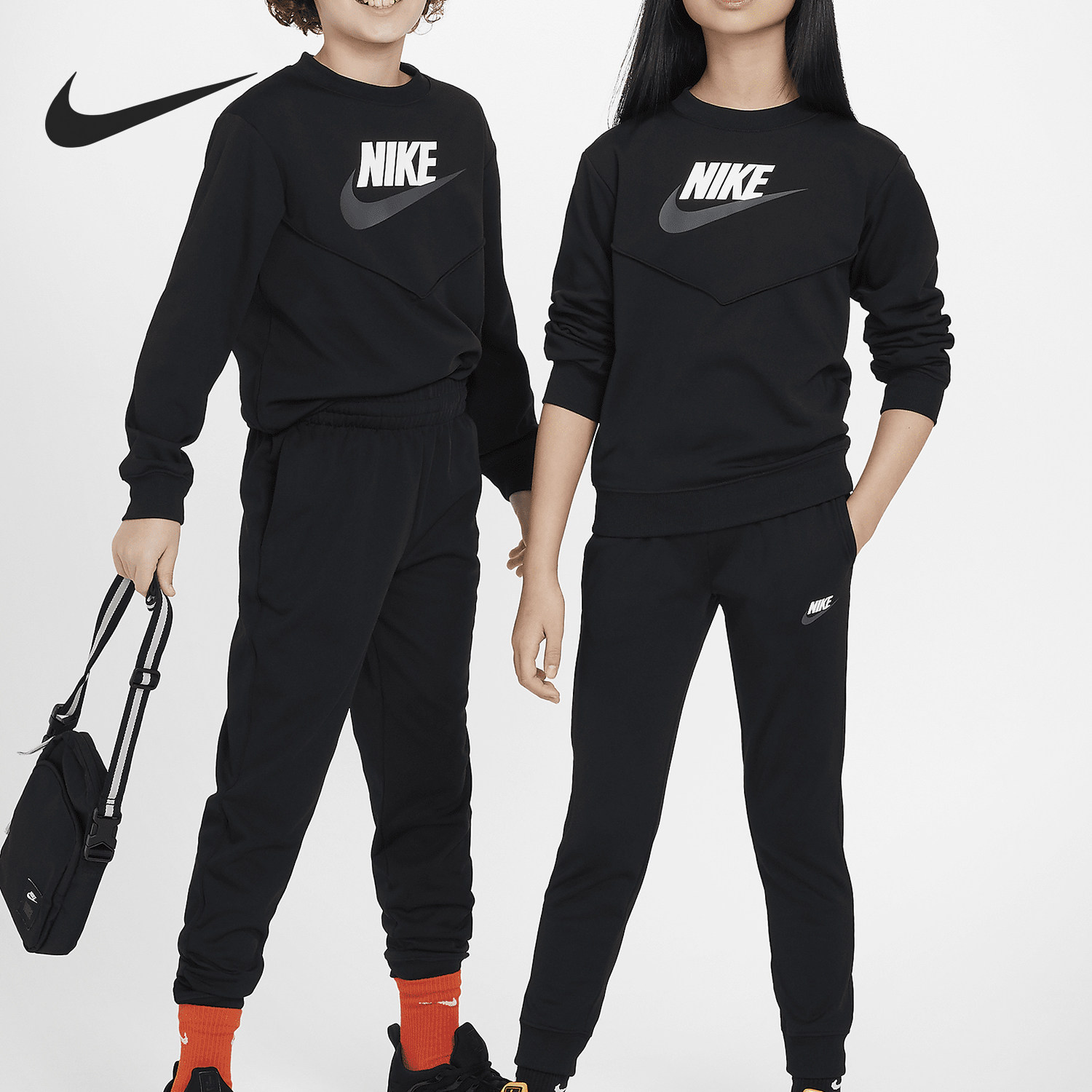 Nike/耐克正品Sportswear大童加绒耐穿圆领套装FD3090-010,童装/婴儿装/亲子装,套装,淘宝优惠券,粉丝福利购,淘宝优惠卷