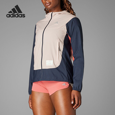 阿迪达斯男士拼接耐磨连帽外套