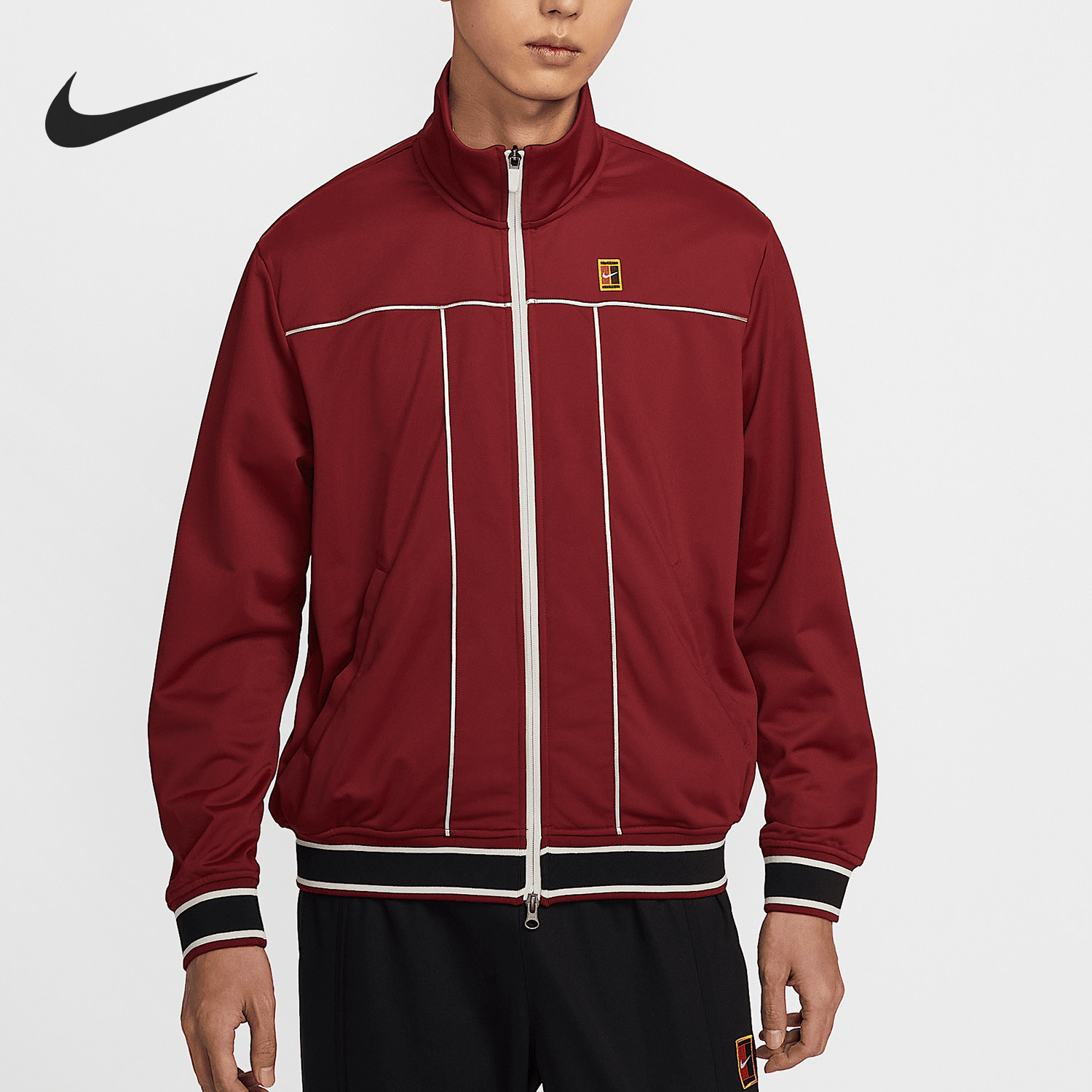 Nike/耐克正品2025男士线条宽松运动立领网球外套HV8213-677,运动服/休闲服装,运动茄克/外套,淘宝优惠券,粉丝福利购,淘宝优惠卷