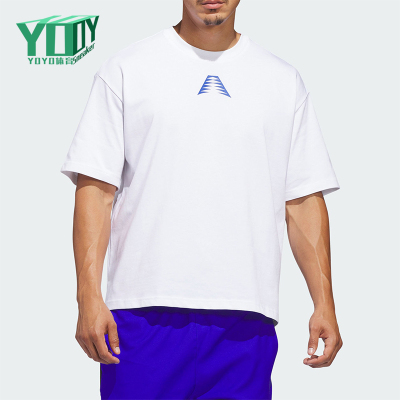 Adidas/阿迪达斯正品爱德华兹系列新款男经典白蓝色短袖T恤KC5670