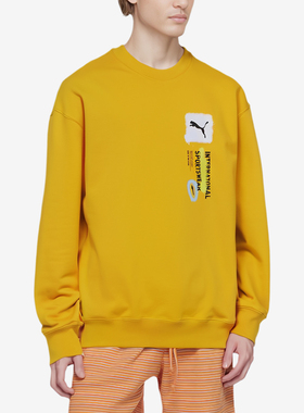 Puma/彪马正品春季新款女士印花简约休闲卫衣套头衫536303-85