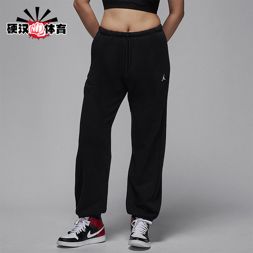 Nike/耐克正品JORDAN女士休闲松紧腰针织束脚刺绣长裤IB2505-010