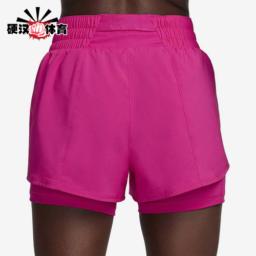 Nike/耐克正品2025女士运动二合一梭织印花跑步短裤DX6013-615